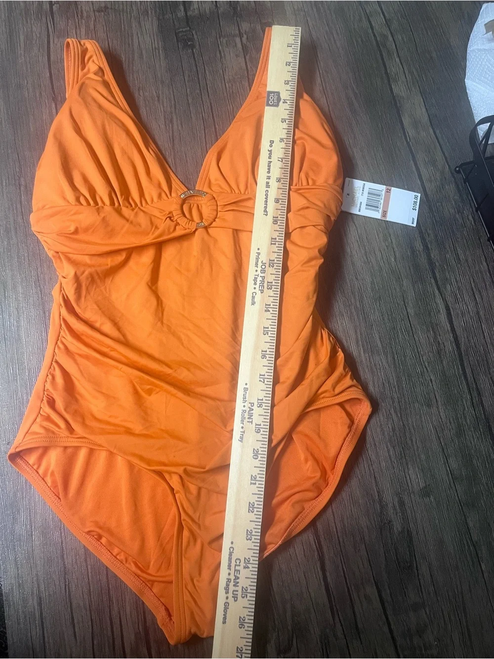 Michael Kors “Mimosa” One-Piece Swimsuit with Ring Detail, Women’s, Size 12